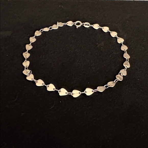 Vintage Sterling Silver marked 925 Italy Heart Bracelet - Picture 2 of 5